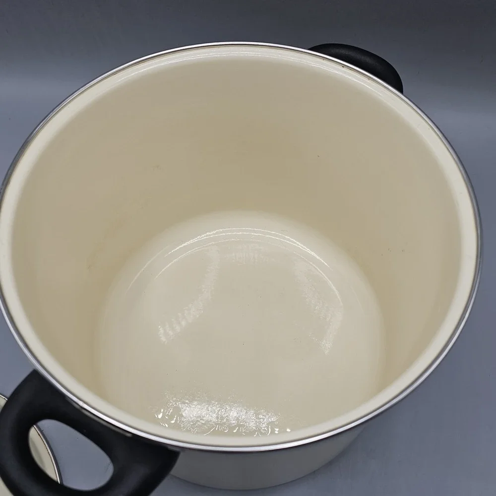 Megaware Cream 9 QT Enameled Stockpot Sauce Pan Pot Gas Electric Induction Spain